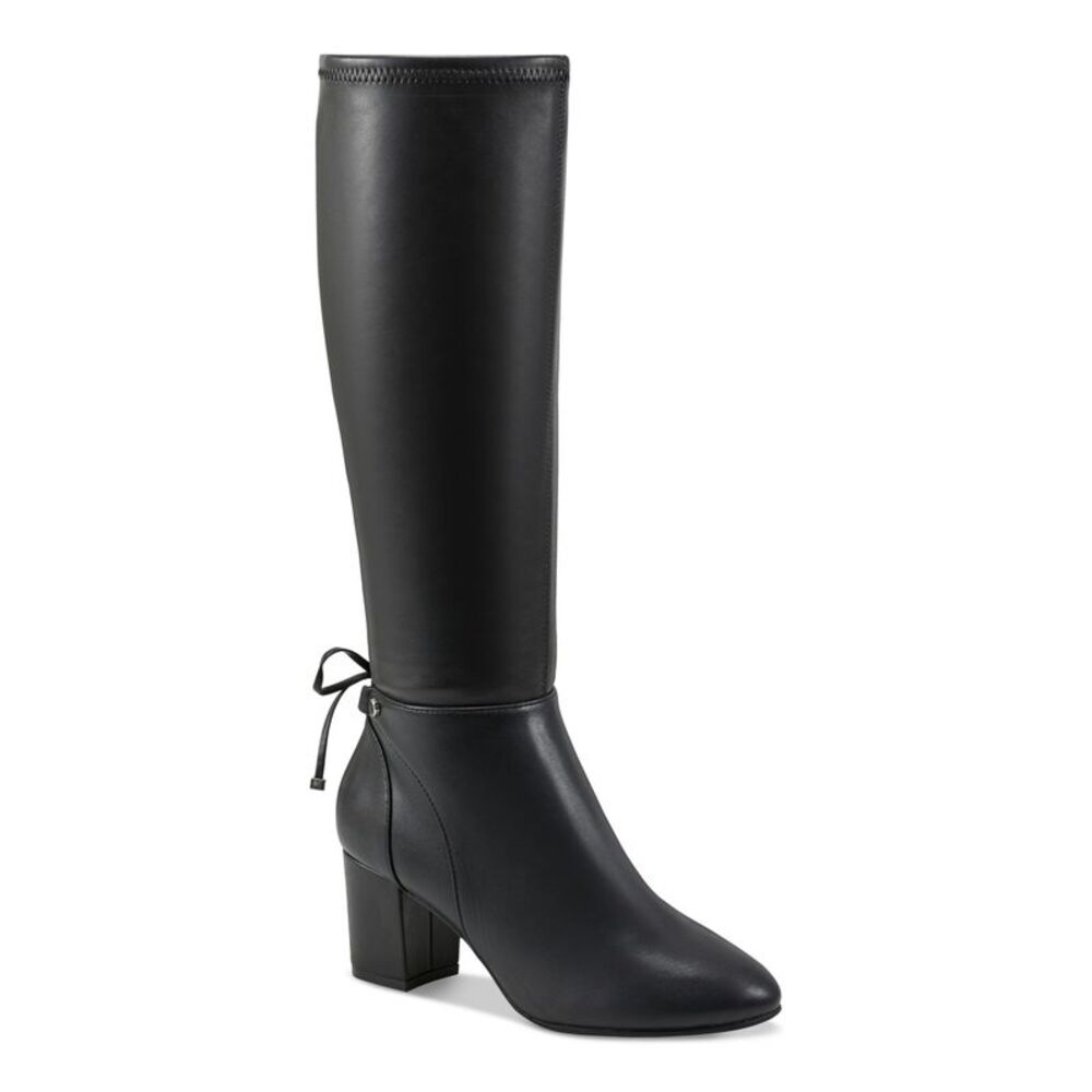 CHARTER CLUB Womens Black Stretch Mayviss Pointed Toe Block Heel Boots 9.5 M